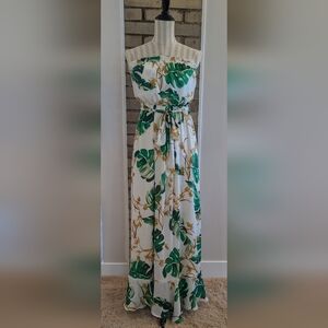 THE WEBSTER MIAMI Women's Palm Print Maxi Dress